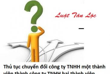 Thủ tục chuyển đổi công ty TNHH một thành viên thành công ty TNHH hai thành viên